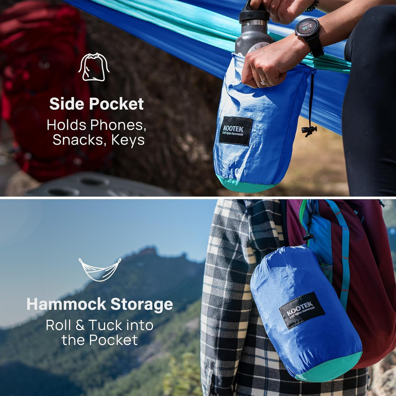 Portable Camping Hammock w/ Tree Straps & Carry Bag Outdoor Travel Hiking2