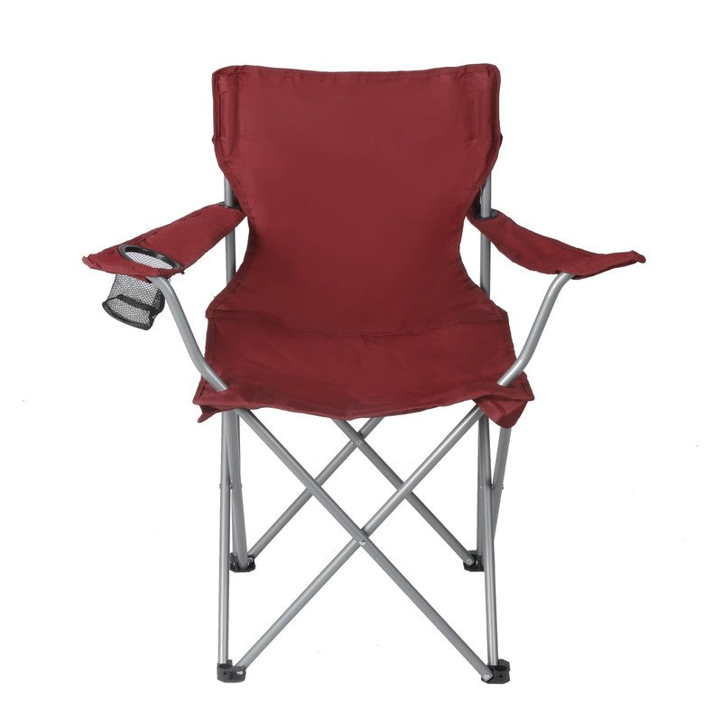 Quad Folding Camp Chair with Cup Holder, Red0