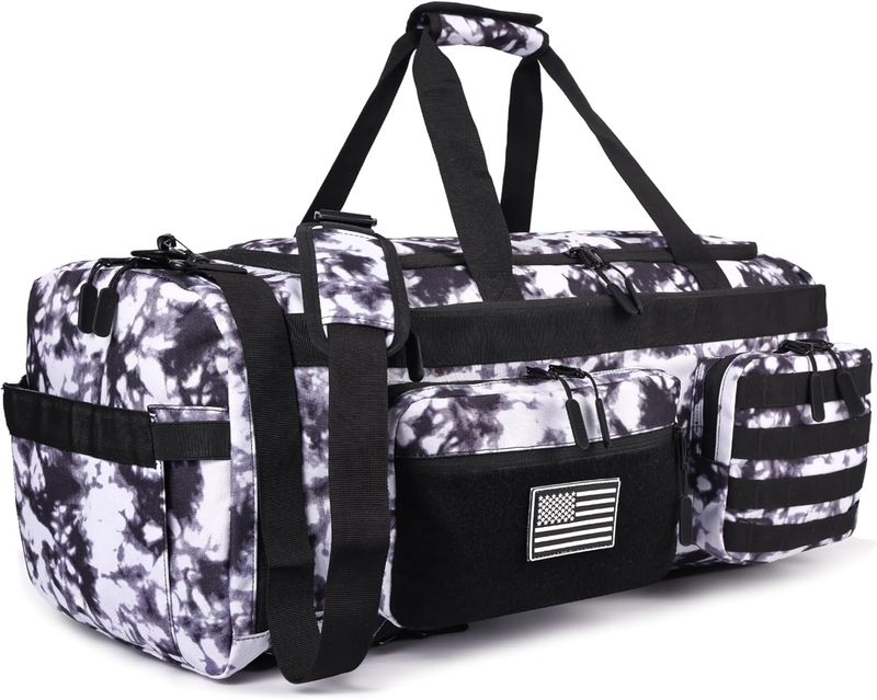50L Tactical 3-in-1 Gym Duffle Backpack Laptop Shoe Compartment Travel Bag Black8