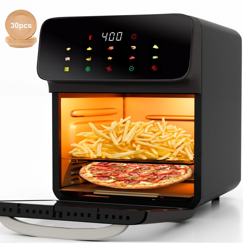 Air Fryer 12QT Convection Oven with 10-In-1 Multi Function, Visible Window and T9