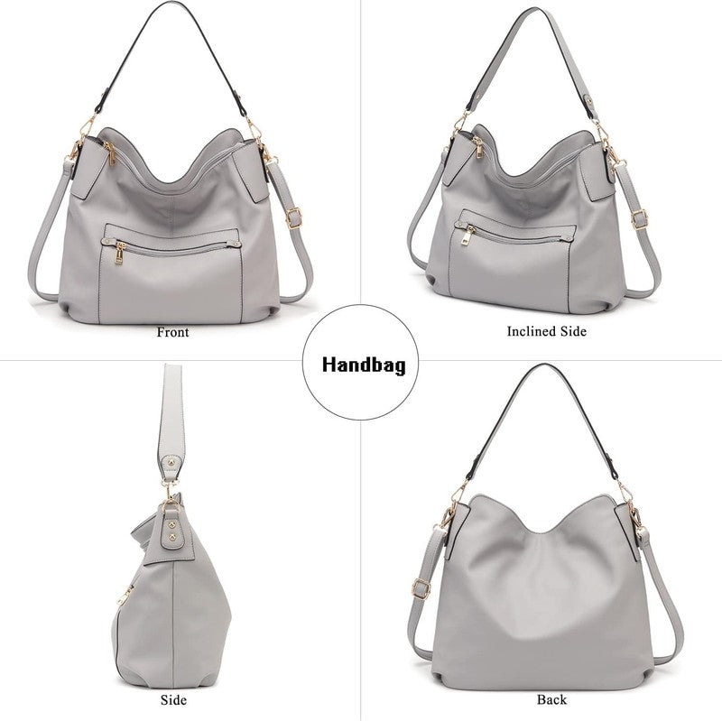 Women Large Crossbody Bag Shoulder Handbag Purse Wallet Set Hobo Tote4