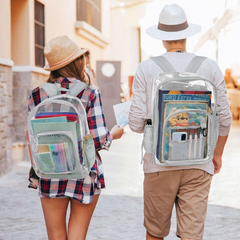 Heavy Duty Clear Backpacks Large Capacity Transparent Waterproof Backpacks for S5