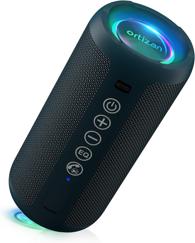 Bluetooth Speaker 24W, IPX7 Waterproof, Deep Bass, LED, 30H Playtime, Blue7