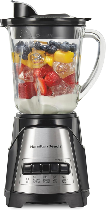 Blender with 40 Oz Glass Jar, 12 Functions, Smoothies & Ice Crush – Black0