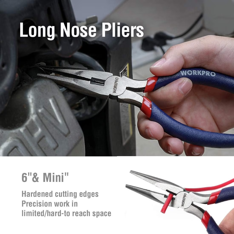 7Pc Pliers Set Groove Joint Long Nose Slip Joint Linesman Diagonal DIY Tool Kit1