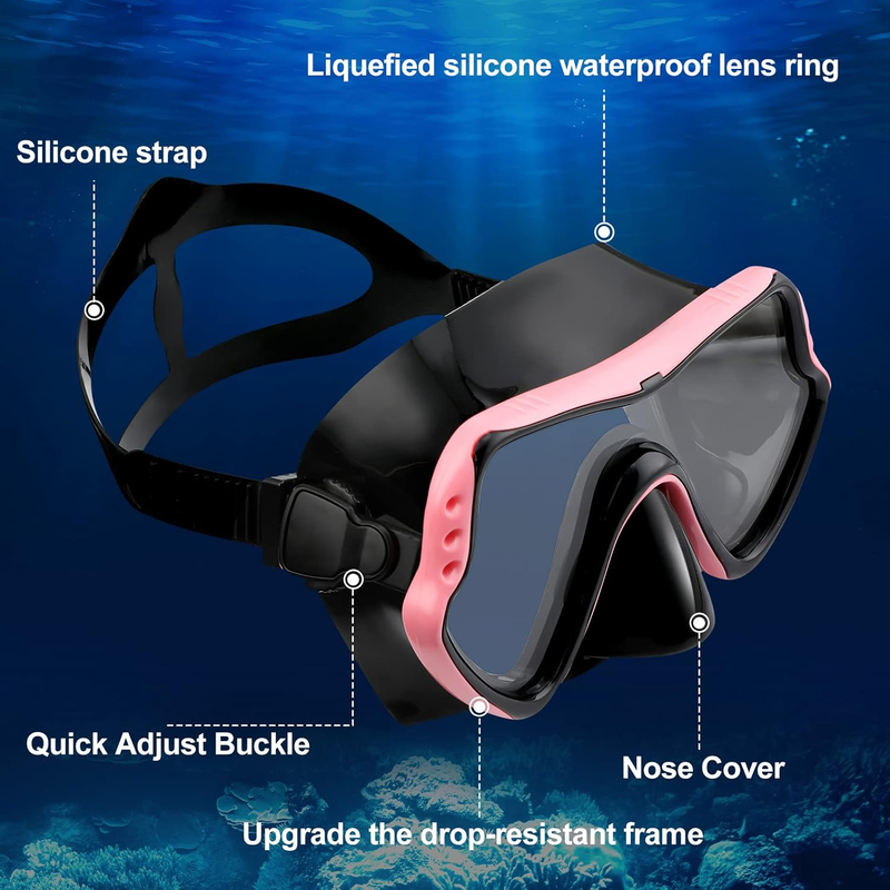 6 Pack Swim Goggles with Nose Cover Anti-Fog Leakproof Diving Mask for Adults Yo3