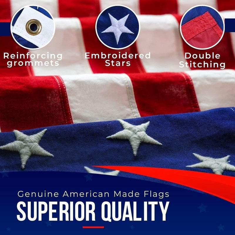 American Flag | American Flags for outside 3X5 |100% Made in USA Flag   Premium 2