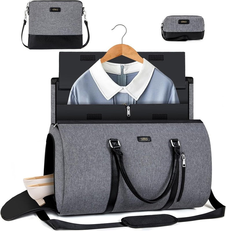 2in1 Garment Duffle Bag Shoe Compartment 4Pc Set Travel Carry On7