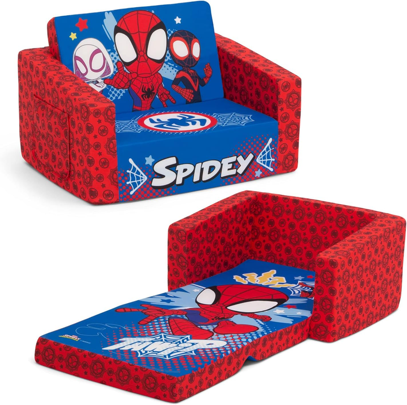 Spidey & His Amazing Friends Cozee Flip-Out Kids Chair Lounger 2-in-110