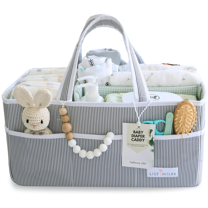 Baby Diaper Caddy Organizer, Large Tote for Newborn Essentials, Nursery & Car10