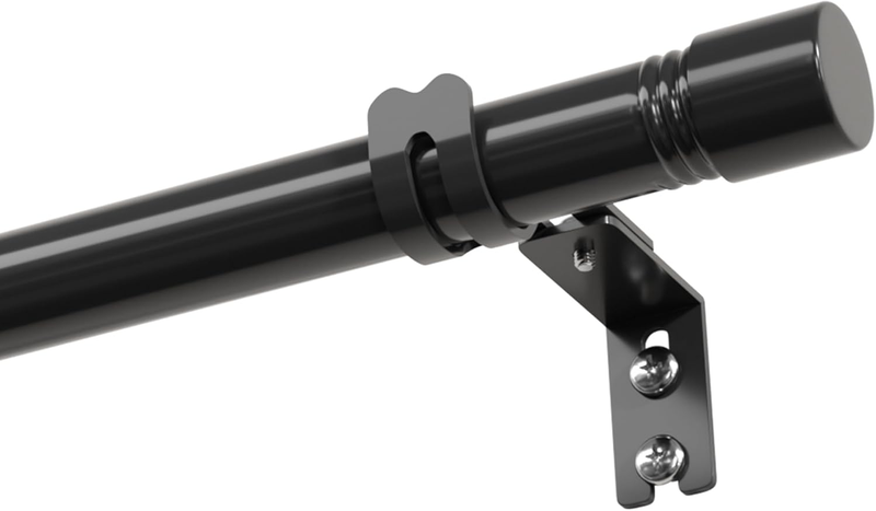 Adjustable 30-60" Black Curtain Rods - Modern Heavy Duty for Any Room9