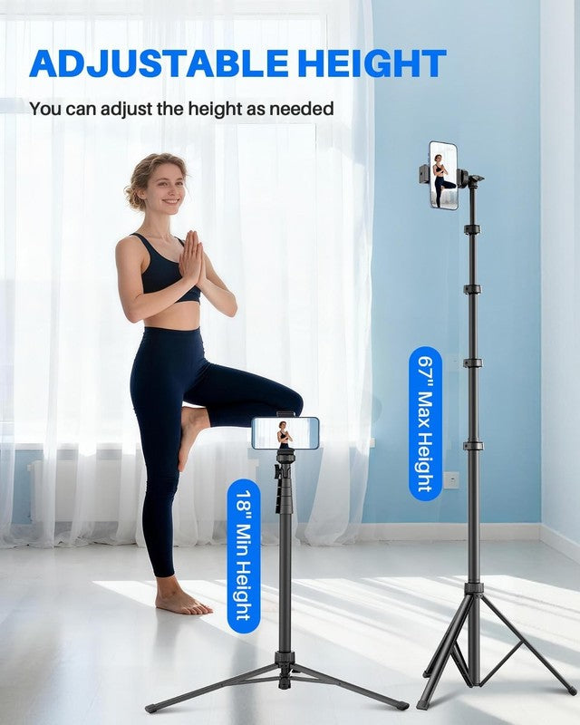 67'' Phone Tripod Selfie Stick w Remote Extendable Stand1