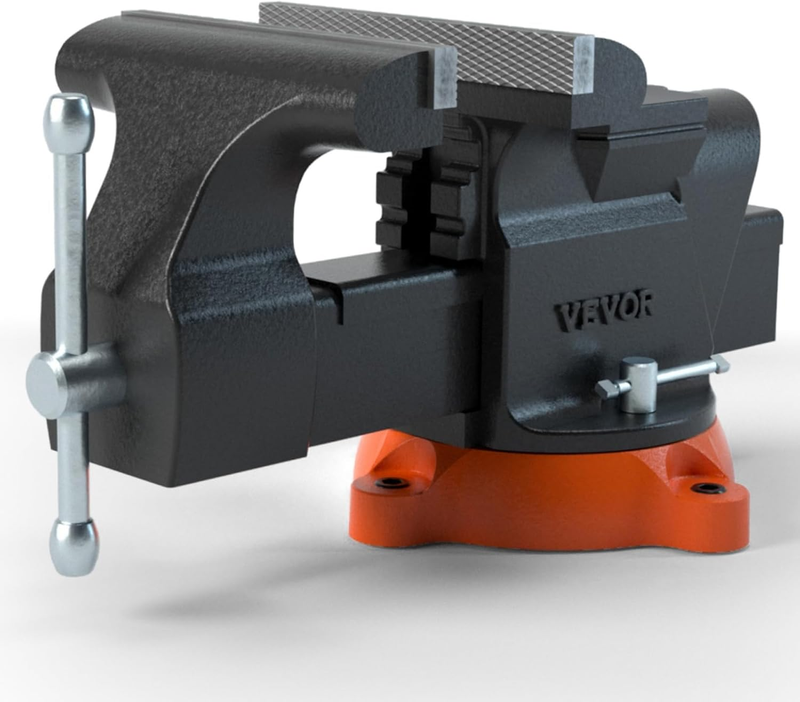 Bench Vise, 6 Inch Jaw Width 5.9 Inch Jaw Opening, 360 Degree Swivel Locking Bas10
