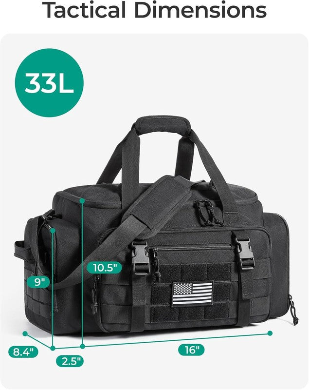 22L Tactical Gym Duffle Bag Backpack w/ Shoe Compartment Olive Drab1