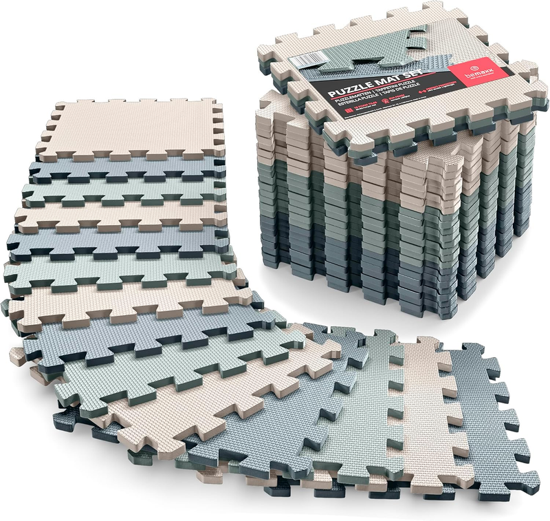 18Pcs EVA Foam Gym Mats Set Interlocking Floor Tiles 18Sqft Flooring8