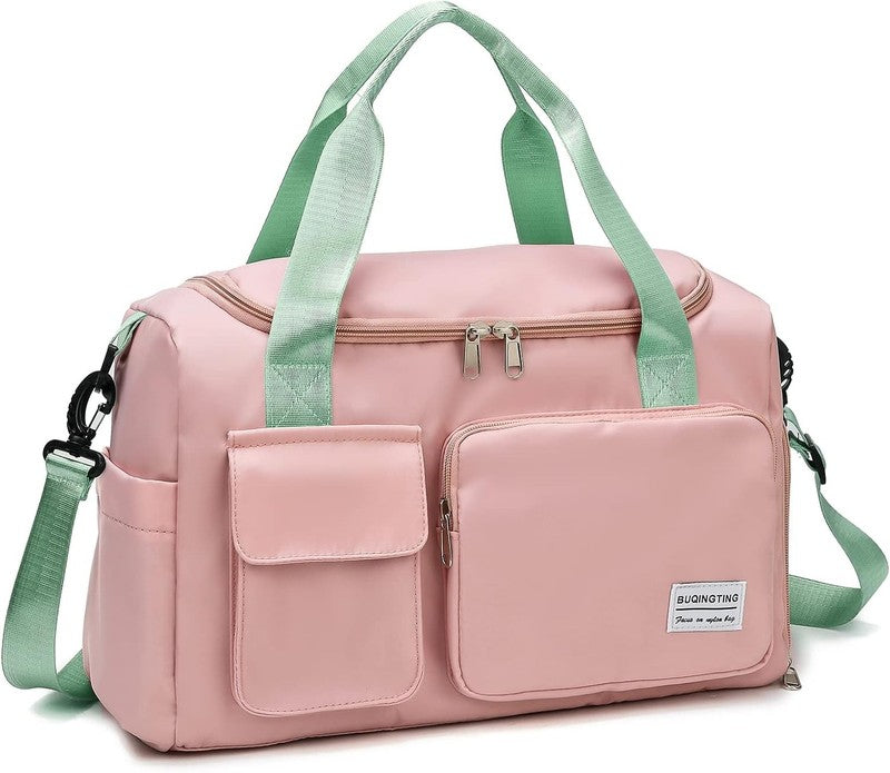 Women Gym Duffle Bag Travel Weekender Carry On w/ Shoe Compartment5