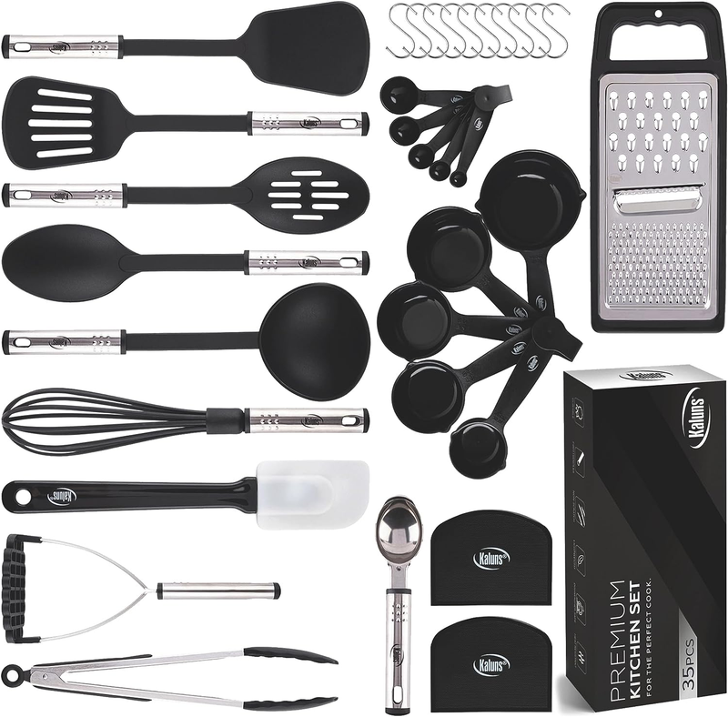 Kitchen Utensils Set 35 PCS Cooking Utensils Set, Nonstick and Heat Resistant Ny7
