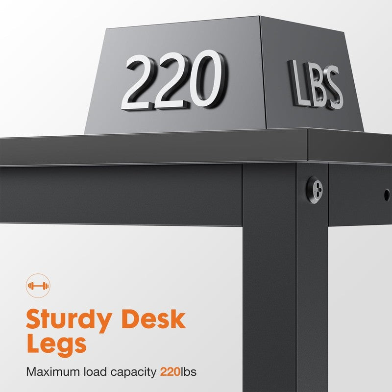 49" Modern L Shaped Computer Desk w/ Storage Shelf & Side Bag Black1