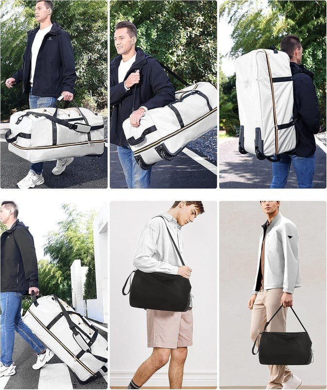 Rolling Duffle Bag with Wheels,110L/140L Expandable Soft Sided Foldable Duffle B6