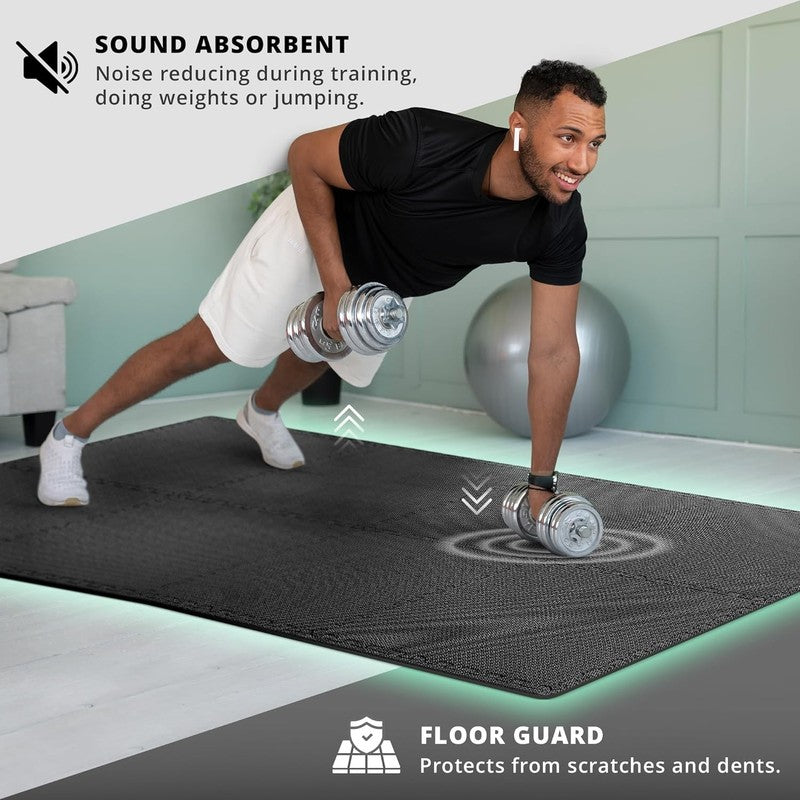 18Pcs EVA Foam Gym Mats Set Interlocking Floor Tiles 18Sqft Flooring5