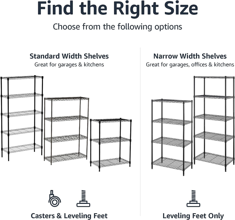 5-Shelf Adjustable, Heavy Duty Storage Shelving Unit (350 Lbs Loading Capacity p4