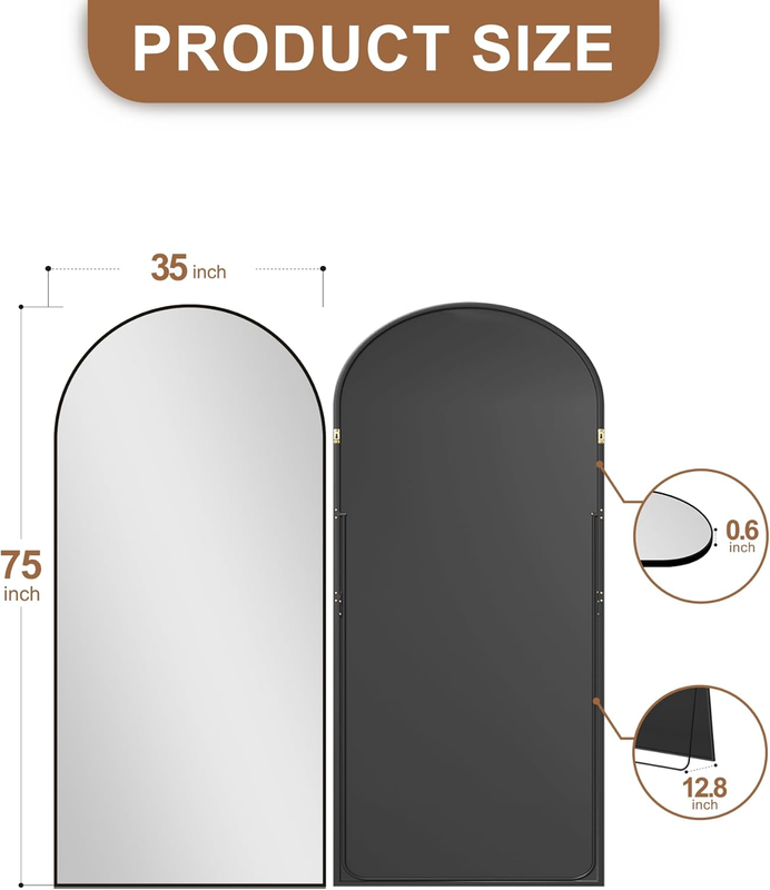 Full Length Mirror, Large Floor Mirror for Wall, Bedroom, Bathroom, Living Room 6