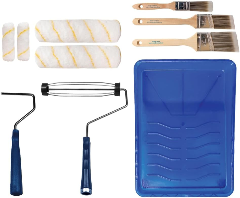 10-Piece Paint Roller Kit - Washable & Reusable for Pros & DIY Homeowners10