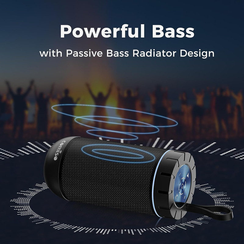 Bluetooth Speaker, IP65 Waterproof Portable Speaker with 360° HD Stereo Sound, P6