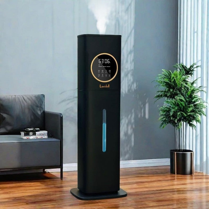8L Cool Mist Humidifier Large Room Top Fill Night Light Essential Oil Black7
