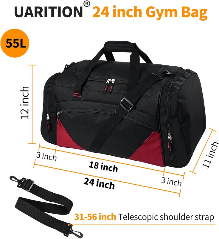 Mens Gym Bag, 55L Large Sports Duffle Bags, Workout Bags Lightweight3