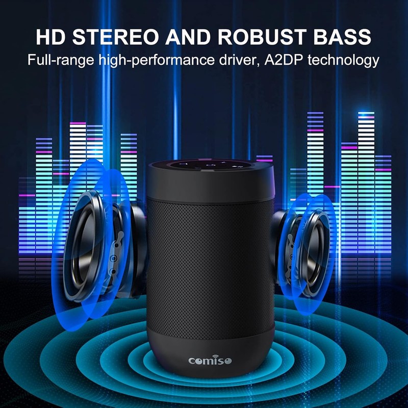 Bluetooth Speaker 5.3, TWS, 360° HD Sound, IP65, TF Card, Gift for Men/Women4