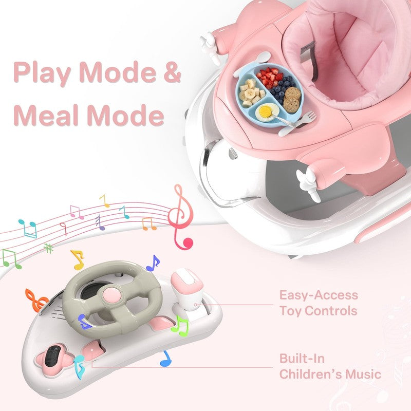 5-In-1 Musical Baby Walker with Wheels, Foldable Baby Walker for Boys Girls, Pin6