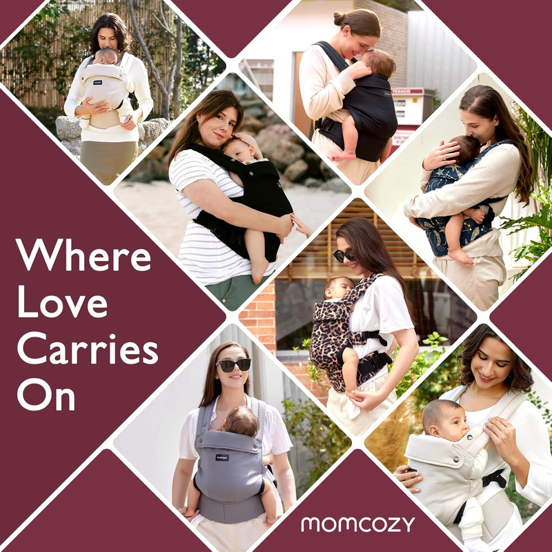 Ergonomic Baby Carrier - Lightweight, Cozy, Hands-Free with Lumbar Support6