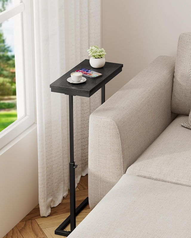 Black End Table Side Sofa Table Tall Couch Table Living Room Bedroom3