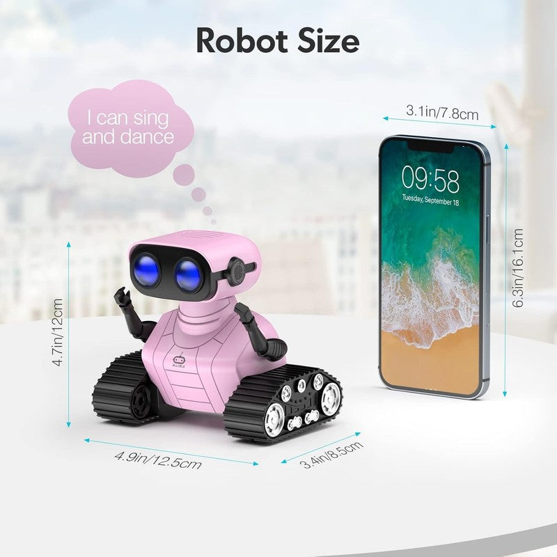 Girls Robot Toy, Rechargeable RC Robot for Kids, Remote Control Toy with Music a5