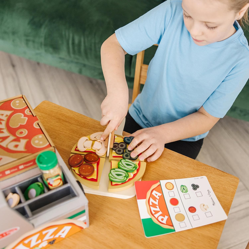 Top & Bake Wooden Pizza Play Set 41 Pc Pretend Food Toy Kids 3+ FSC Certified2