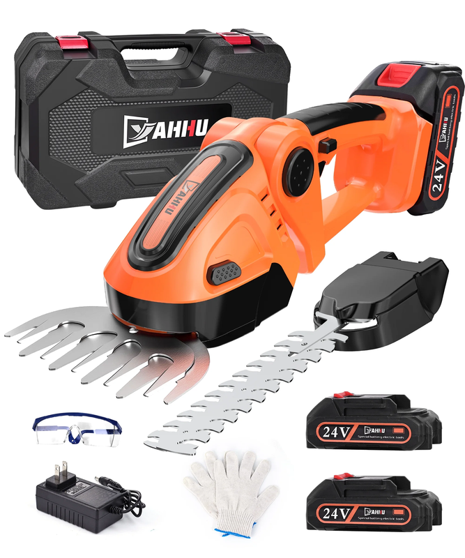 Cordless Hedge Trimmer, 3 in 1 Handheld Electric Grass Trimmer , Trimmer for Bus0