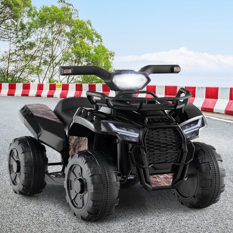 6V Kids ATV Quad Electric Ride on Car Toy Toddler W/Led Light&Mp3 Black2