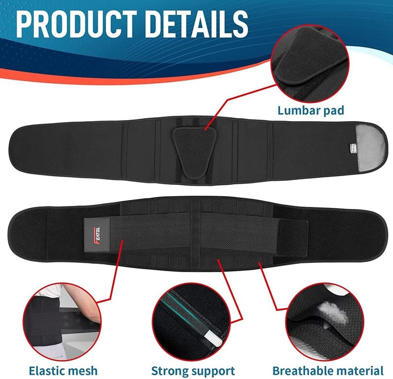 Back Brace Support Belt, Adjustable Lumbar Support for Pain, Sciatica, Scoliosis2