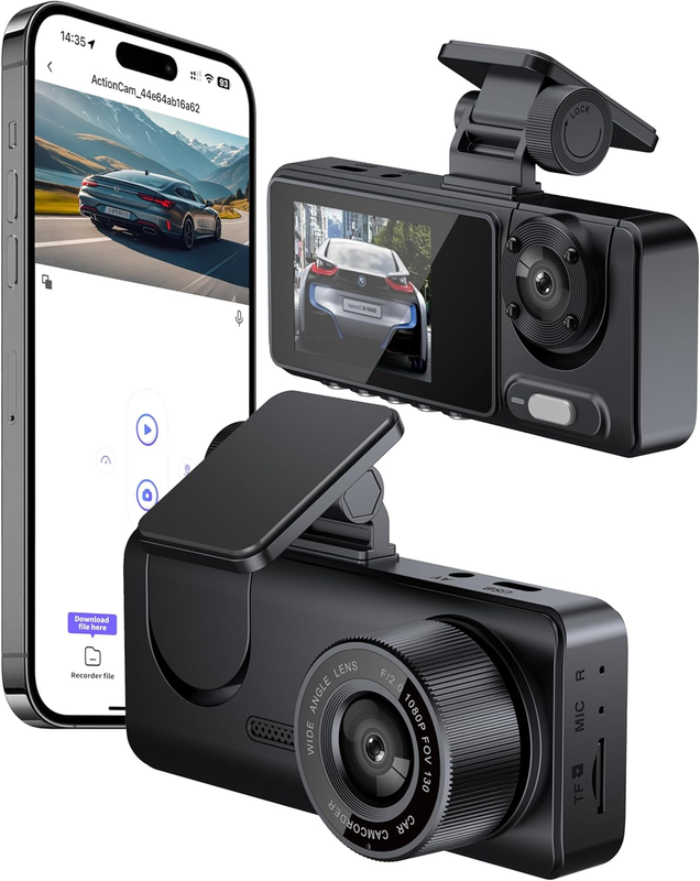 Dual Channel Dash Cam with WiFi, Night Vision, 170° Wide Angle & G Sensor11