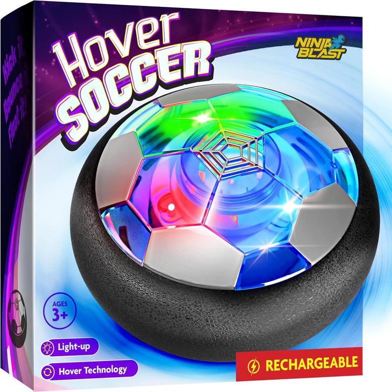 Hover Soccer Light Up Ball, Indoor Toy Games Gifts for Birthday, Kids, Boys for 9