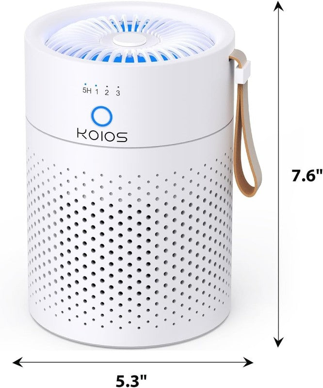 Air Purifier H13 HEPA USB Small w/ Night Light Timer for Smoke Pets Car4