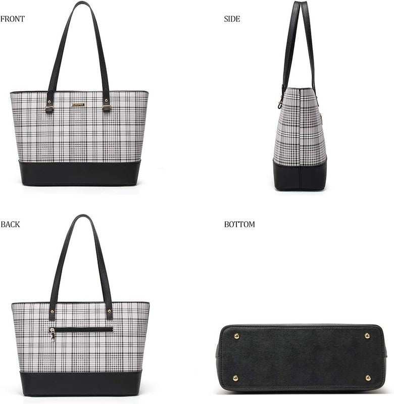 Women Fashion Synthetic Leather Handbag Set 4PCS Tote Shoulder Satchel Purse1