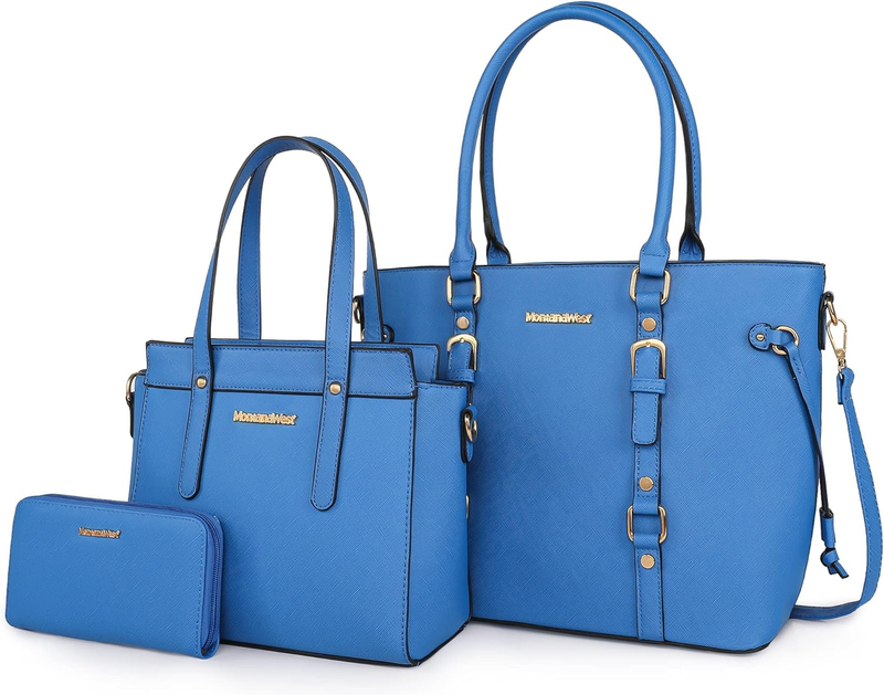 3PCS Purses for Women Tote Bag and Wallet Set Shoulder Satchel Handbags6