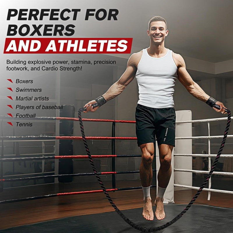 Jump Rope, Weighted Jump Rope for Men Women, 2.8Lb 3.8Lb 5Lb Heavy Skipping Rope1