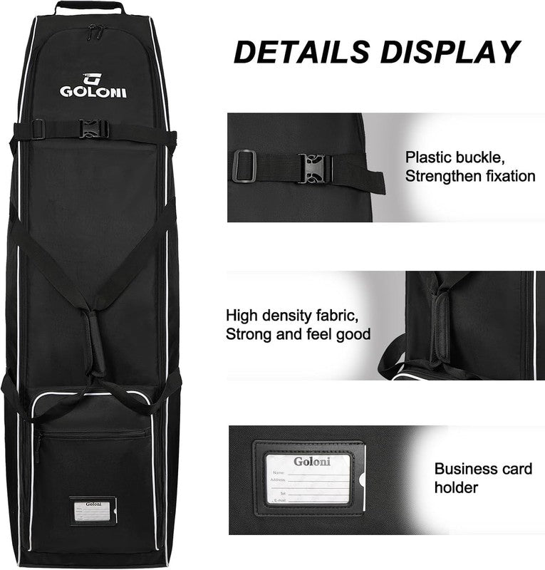 Golf Travel Bag w Wheels Airline Soft Sided 900D Heavy Duty Oxford Case2