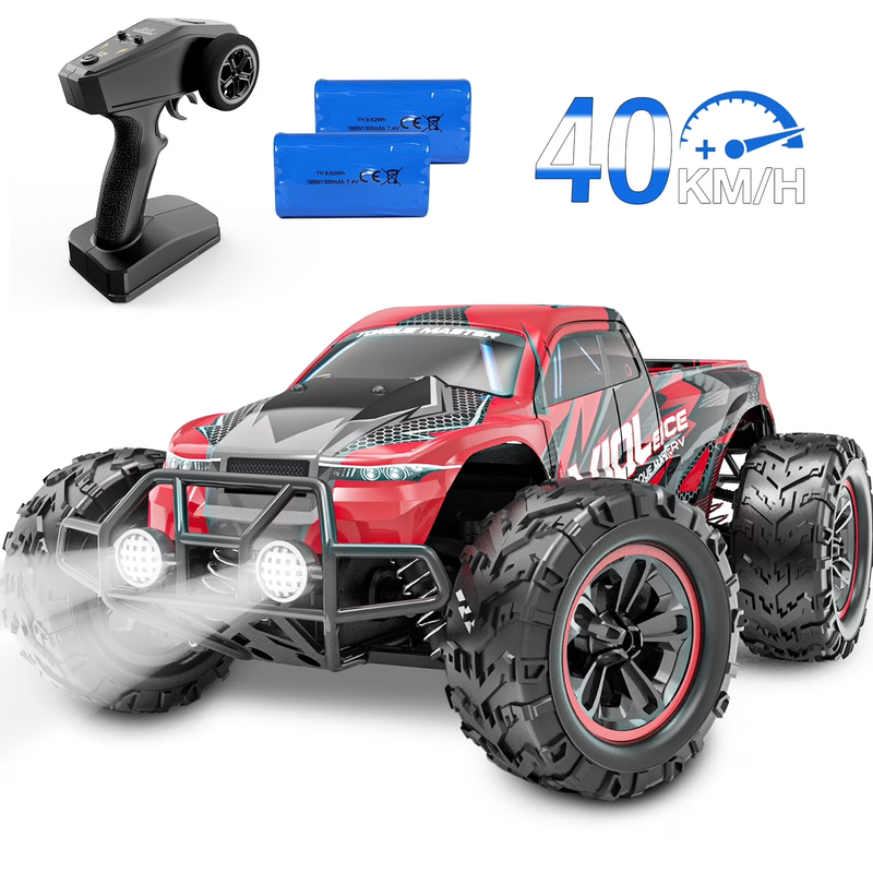 RC 1:16 Remote Control Truck 30MPH 4WD Off Road w/ 2 Batteries LED Lights11