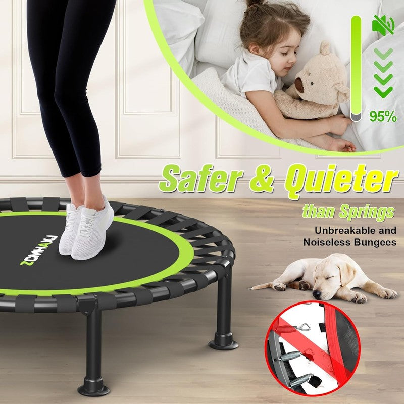 Foldable Mini Trampoline for Kids & Adults - 440Lbs Capacity Indoor Fitness3