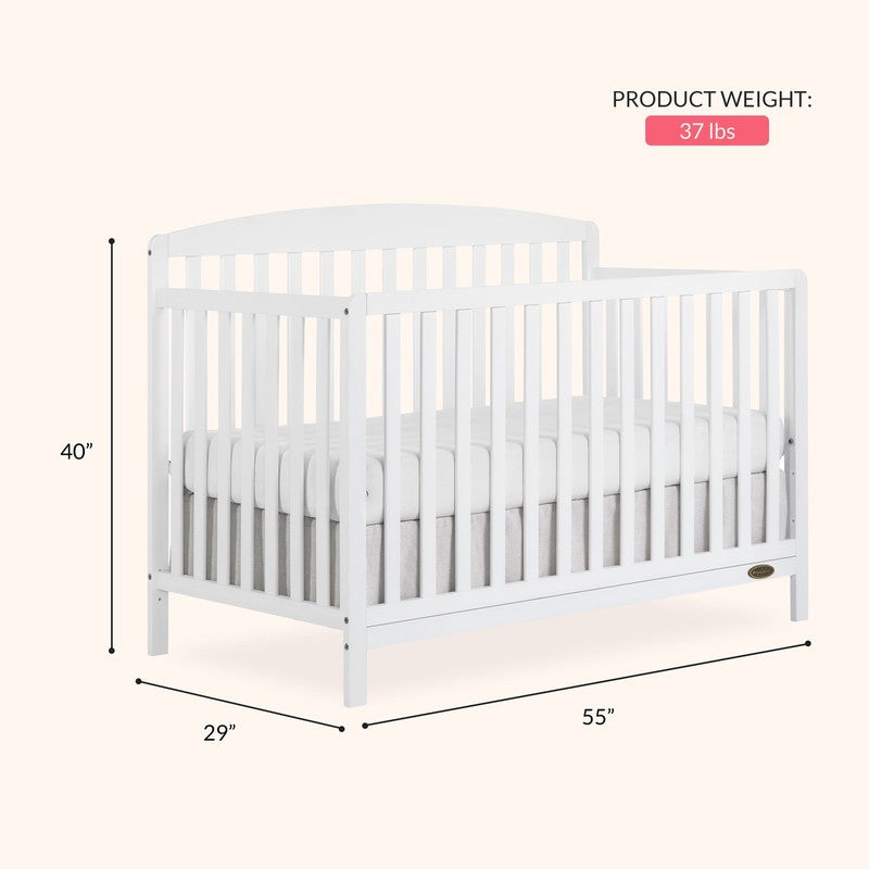 Odelle 5-in-1 Convertible Crib Toddler Day Kids Full Bed White1