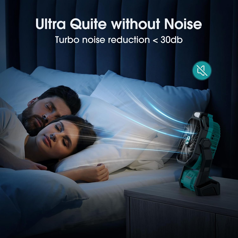 Portable Rechargeable Fan 20000mAh Cordless Battery LED Lantern USB-C5